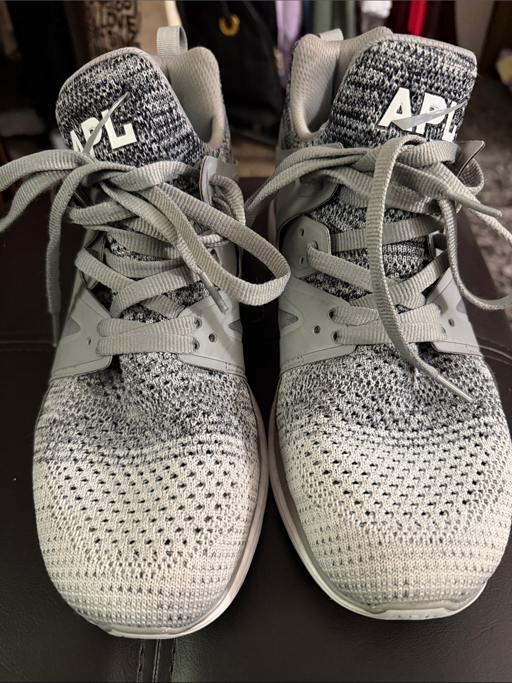 APL Knit Athletic Sneakers in Gray and Black